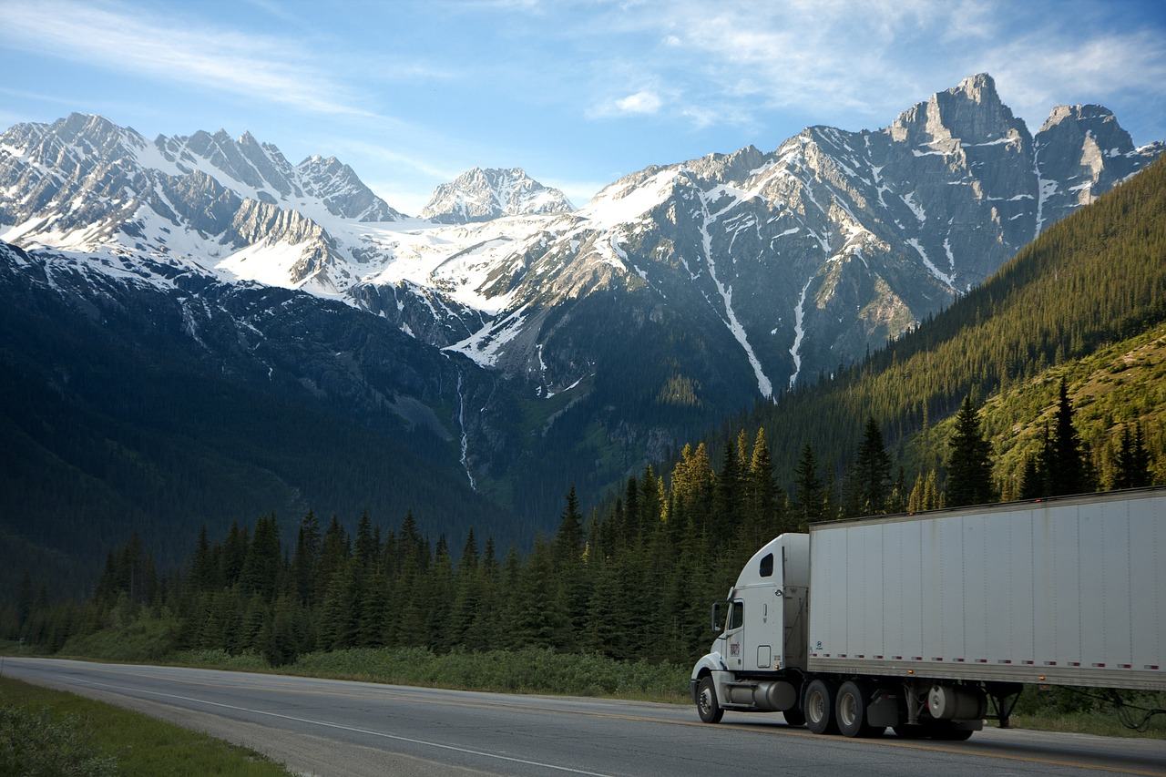 Freight truck on the highway